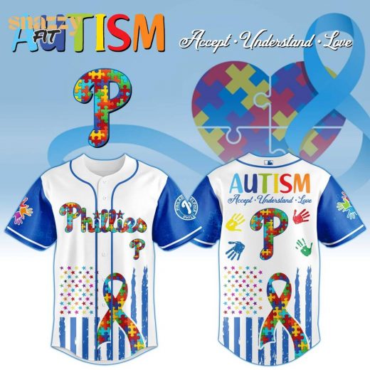 Philadelphia Phillies Special Autism Awareness Month Limited Edition Jersey
