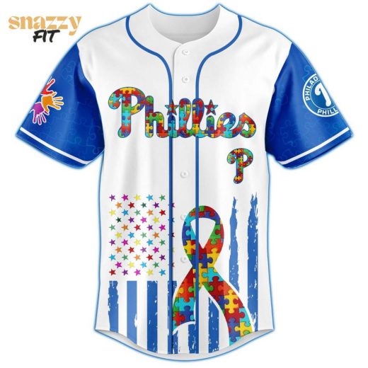 Philadelphia Phillies Special Autism Awareness Month Limited Edition Jersey