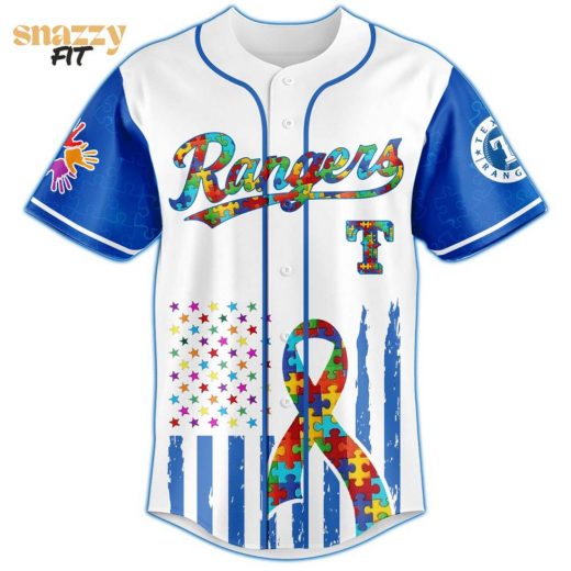 Texas Rangers Special Autism Awareness Month Limited Edition Jersey
