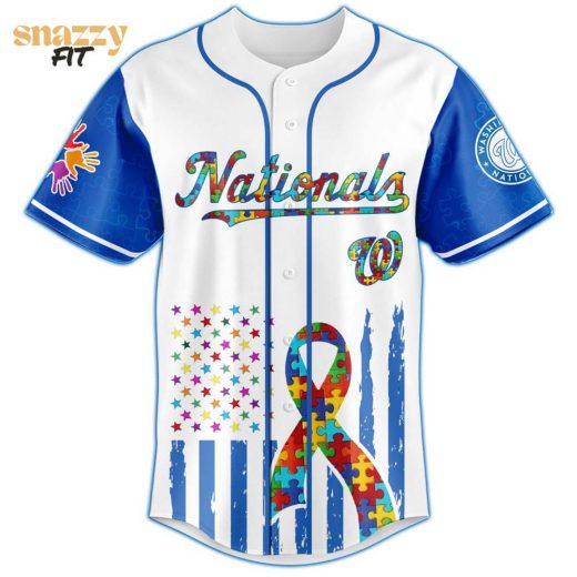 Washington Nationals Special Autism Awareness Month Limited Edition Jersey